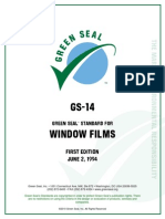 Green Seal Standard Window Films 1994