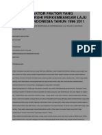 Analisis Faktor Faktor Yang Mempengaruhi Perkembangan Laju Inflasi Di Indonesia Tahun 1996 2011