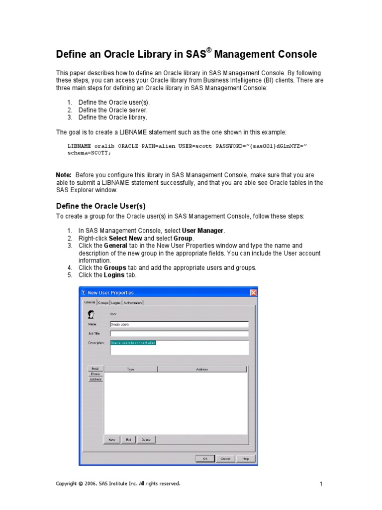 Connect To Oracle From Di Oracle Database Sas Software 