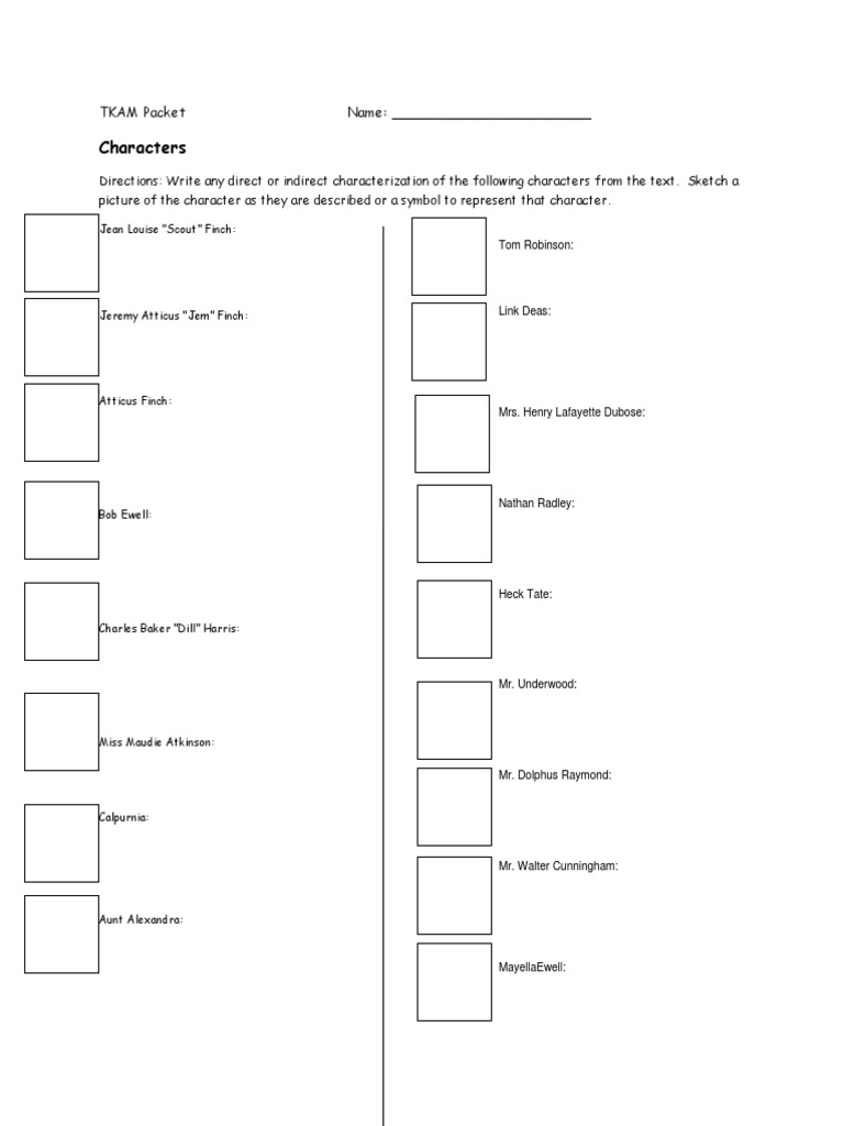 Tkam Characters1 PDF
