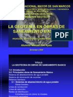 La Geotecnia en Obras de Saneamiento Ambiental