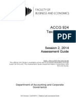 ACCG924 Assessment Guide Semester 2 2014