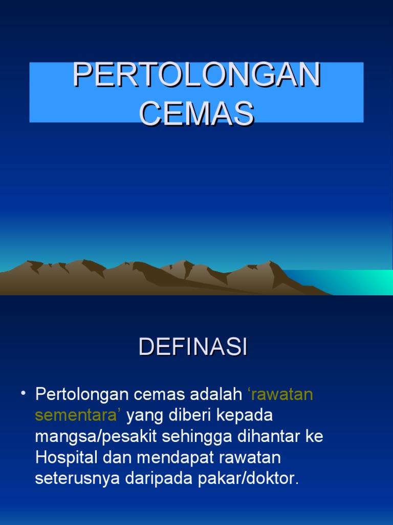 pertolongan cemas in english