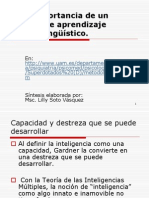 Importancia del desarrollo de la inteligencia verbal-lingüística