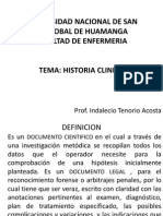 HistoriaClinicaDefinicionCaracteristicasPartes