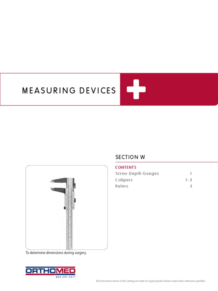 Measuring Devices Section W PDF