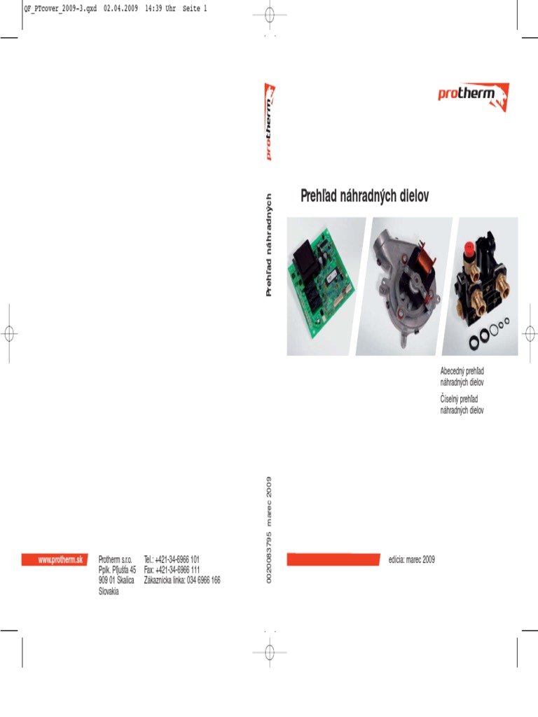 Protherm - Prehľad Náhradných Dielov - 03.2009 | PDF