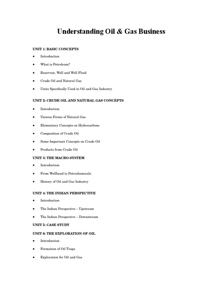 Oil & Gas Business Process Overview | PDF