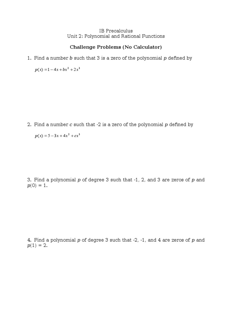 Unit 2 Challenge Problems | PDF | Teaching Methods & Materials