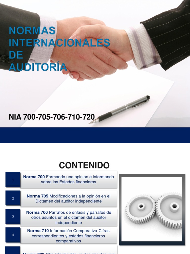 NIA 700: Opinión y Dictamen del Auditor | PDF | Auditoría financiera ...