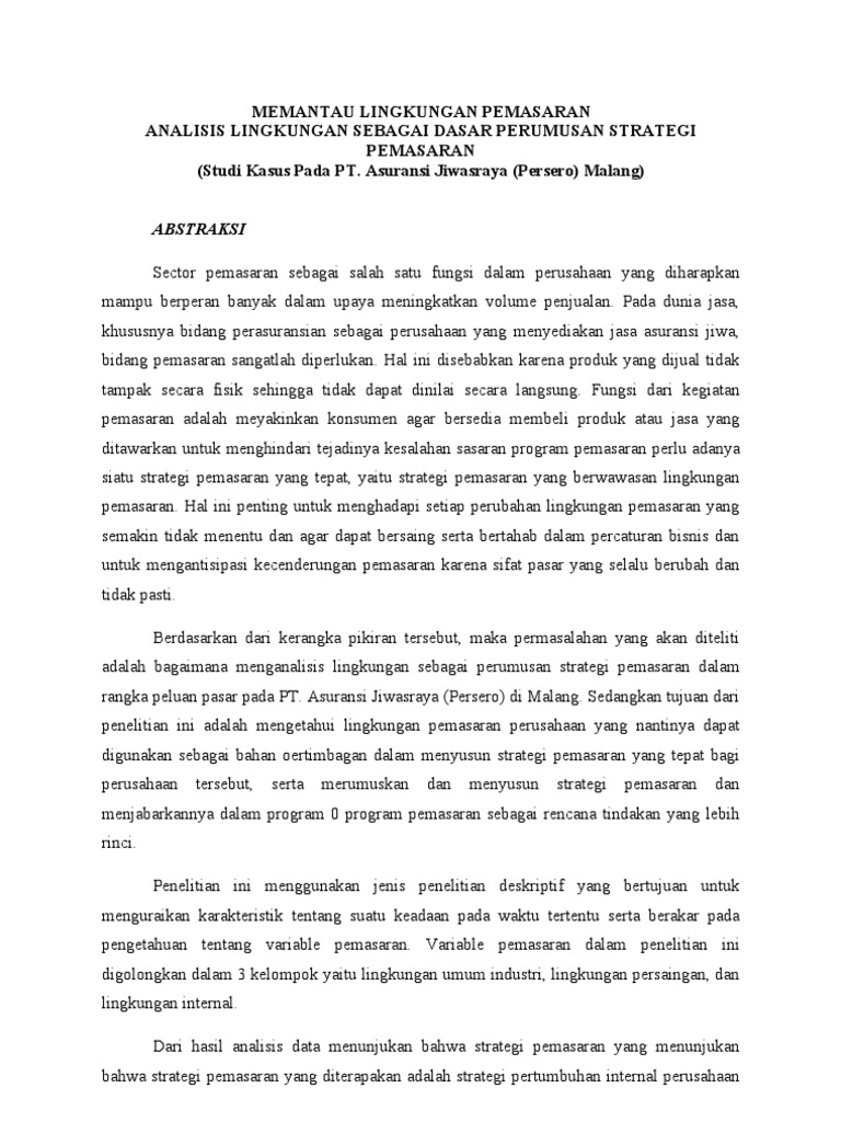 LINGKUNGAN PEMASARAN