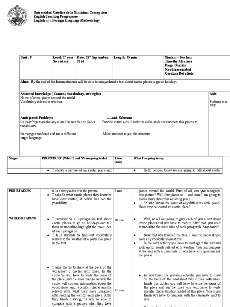 Lesson Plan SDL Reading | PDF | Linguistics | Learning