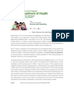 Persons With Disabilities: I. Profile / Rationale of The Health Program