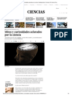 Mitos y Curiosidades Aclarados Por La Ciencia - Investigaciones - Ciencias - El Comercio Peru PDF