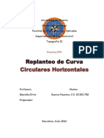 Informe 4 - Replanteo de Curva Circulares y Horizontales