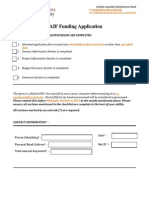 Student Assembly Infrastructure Fund Application