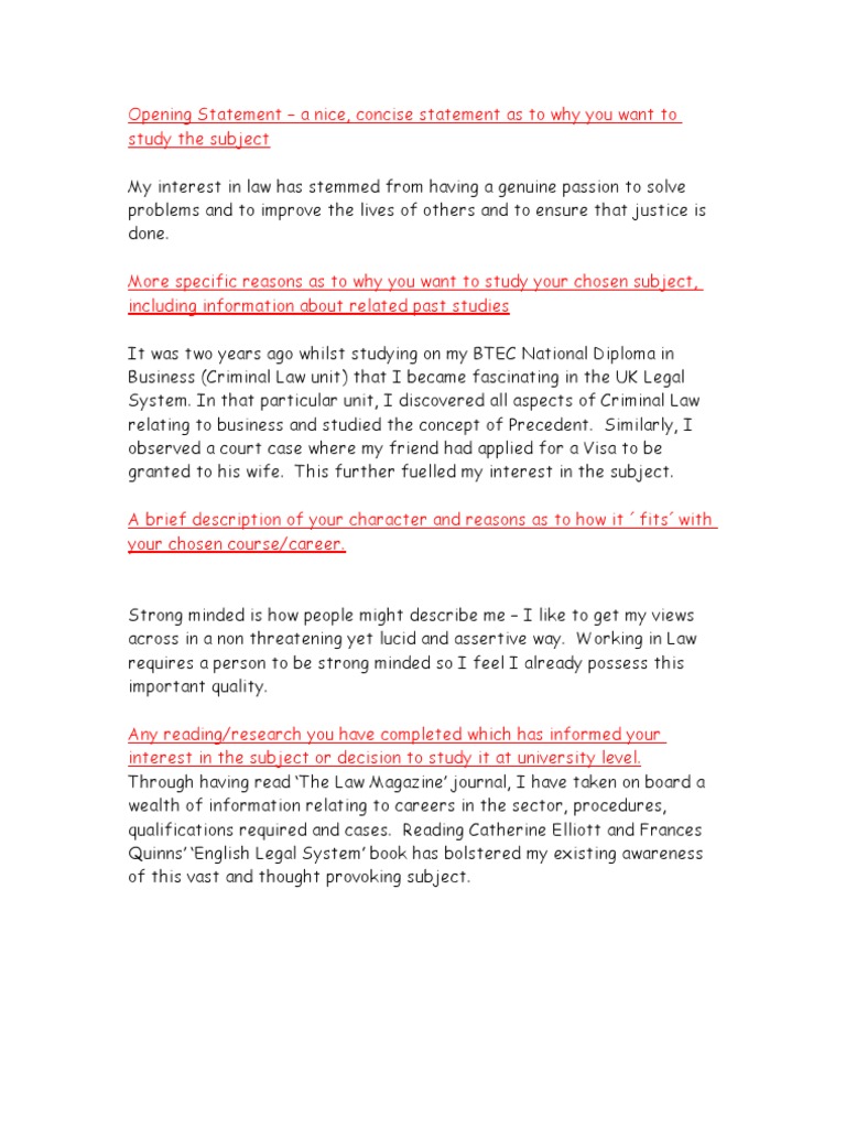 500 word personal statement examples picture