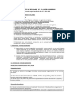 Formato de Resumen Del Plan de Gobierno Puquina