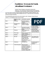 designer assignment outline