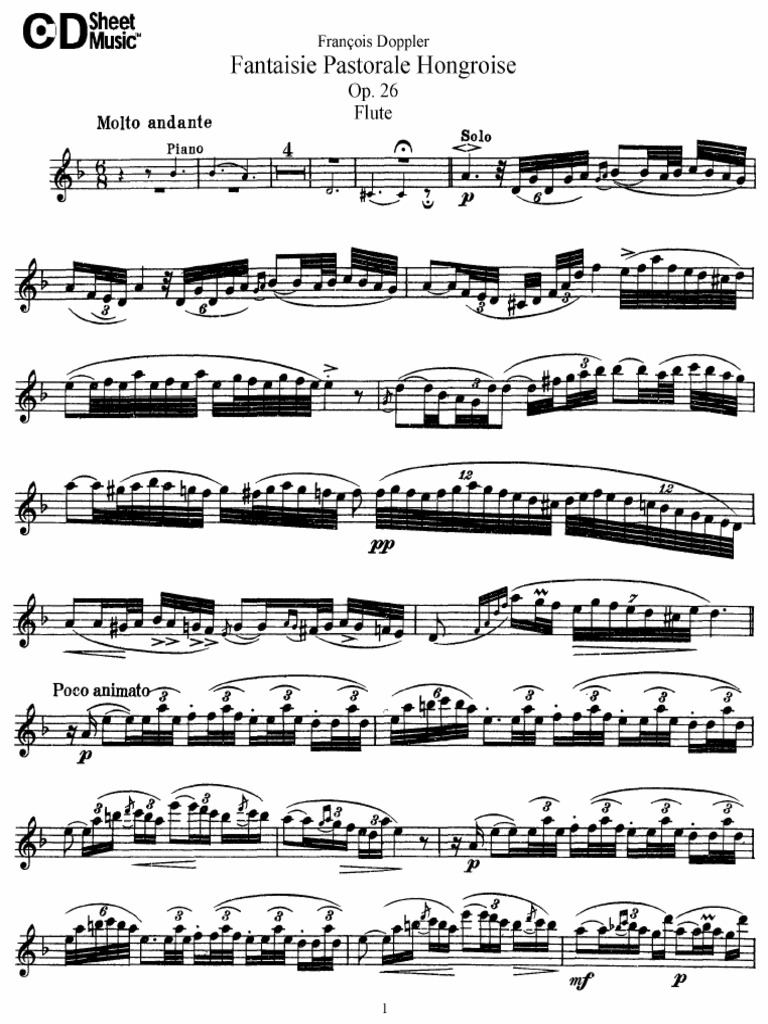 Francois Doppler Fantaisie Pastorale Hongroise Op 26 Pdf