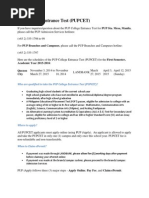 Download PUP College Entrance Testdocx by Joanamarie Kabiling SN244059673 doc pdf