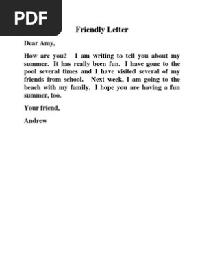 Friendly Letter