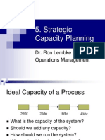Strategic Capacity Planning: Dr. Ron Lembke Operations Management