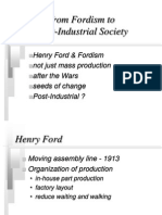 Fordism & Post-Industrial Society