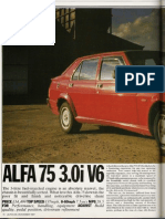 Alfa Romeo 75 30i Catalog