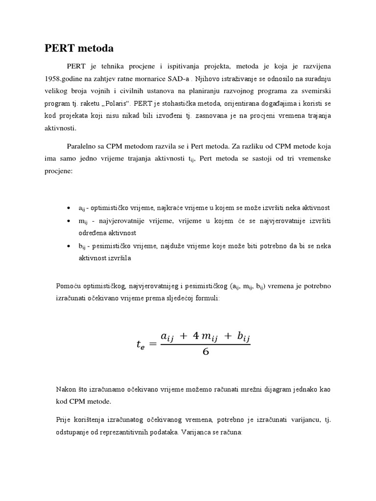 Pert Metoda | PDF