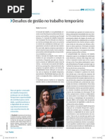 Desafios de Gestão no trabalho temporário