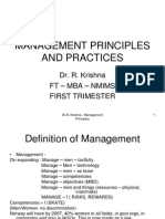 Management Principles and Practices
