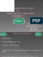 Organizational Study On ABTEC