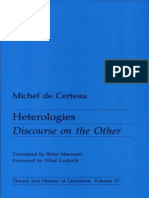 de Certeau Michel Heterologies Discourse On The Other PDF