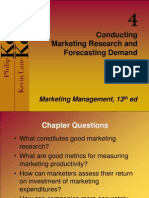 Conducting Marketing Research and Forecasting Demand