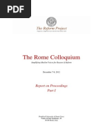 The 2012 Rome Conference Report