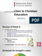 Educ310 - Intro To Christian Education 7 Mid-Term