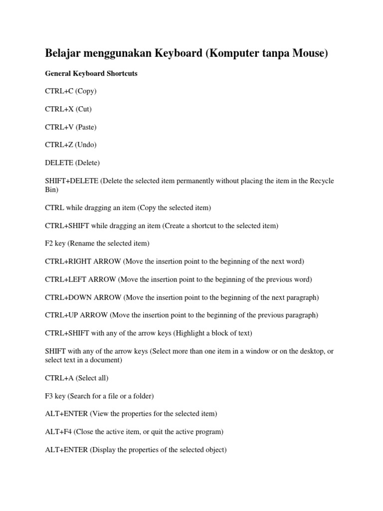 Belajar Menggunakan Keyboard | PDF | Command Line Interface | Computer