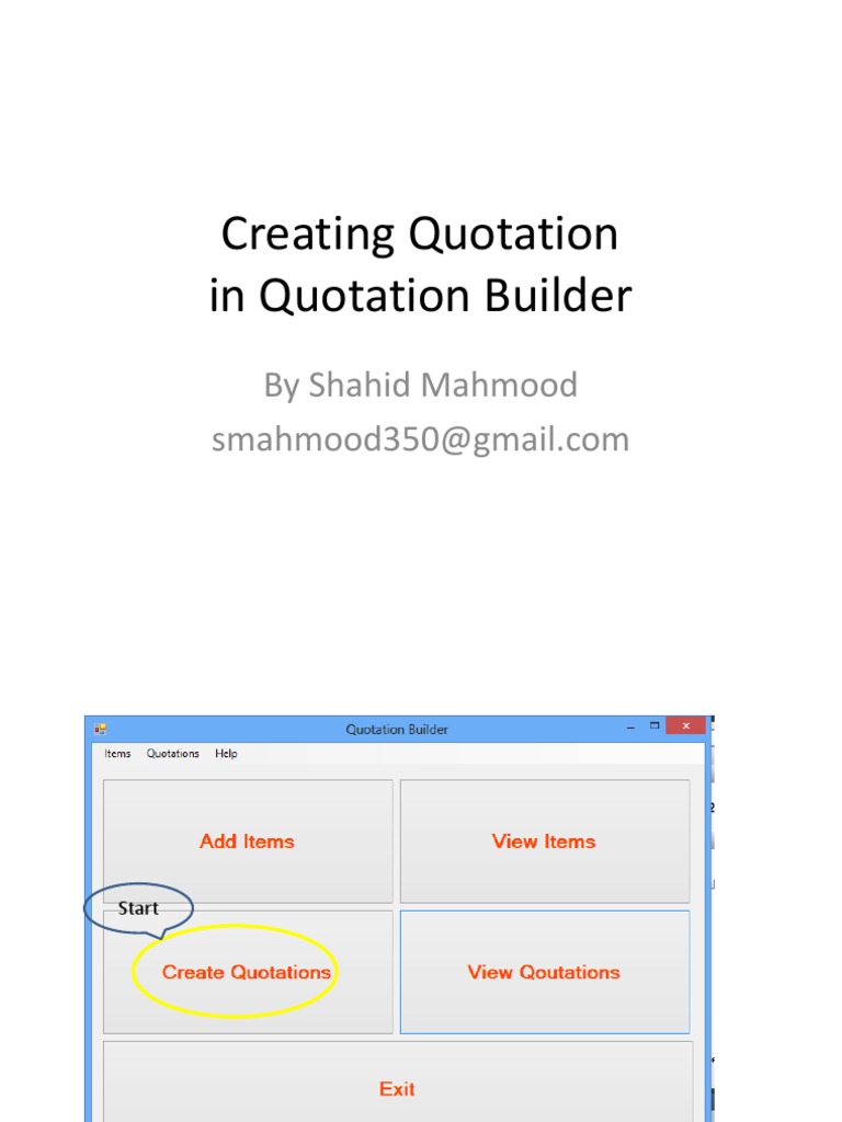 Online Quotation Builder Guide | PDF