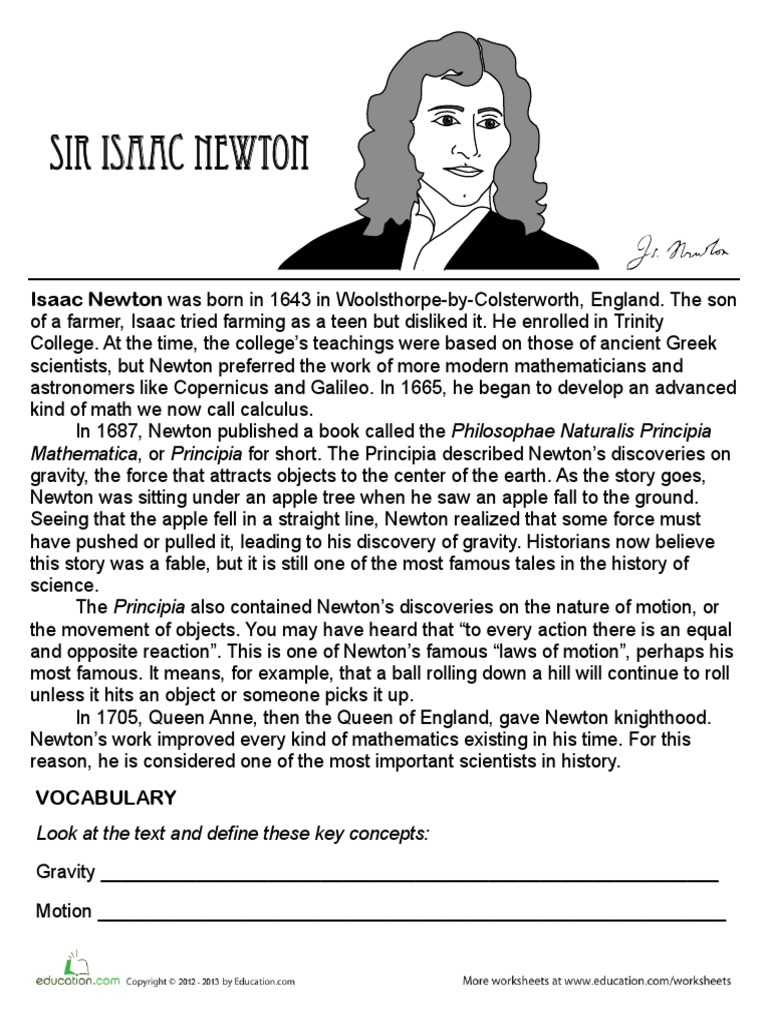 isaac newton pdf biography