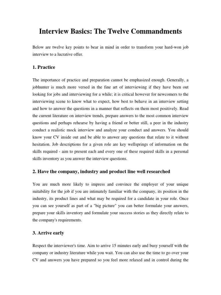 Essential Interview Tips for Success | PDF