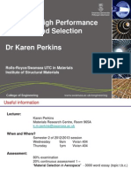 EGA320 - High Performance Materials and Selection - Lecture 1 PDF