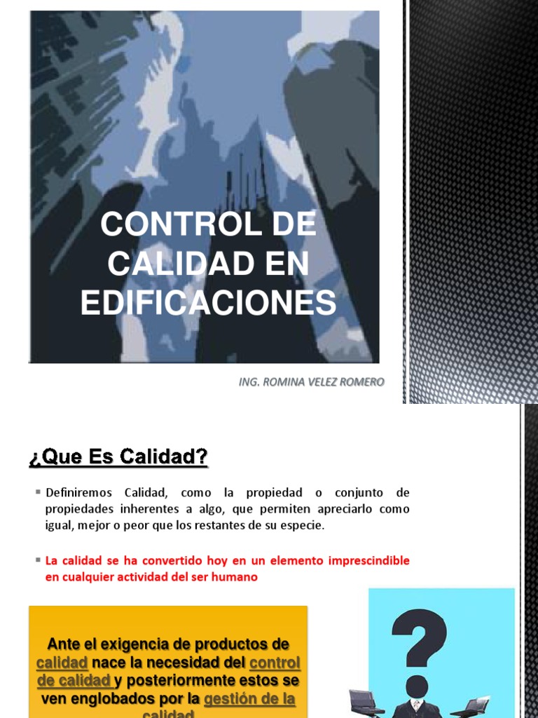 Control de Calidad en La Construccion | PDF | Calidad (comercial ...