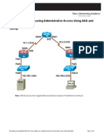 Chapter 3 Lab A: Securing Administrative Access Using AAA and Radius