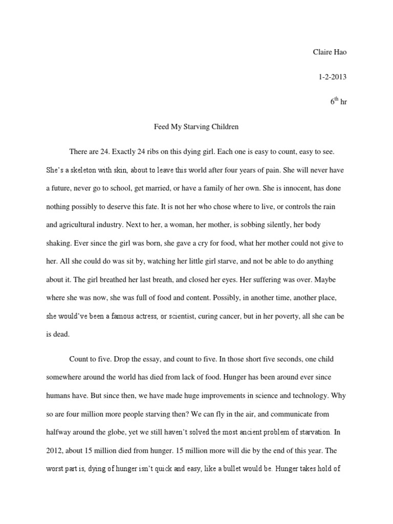 Hungry children essay 06 image
