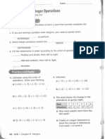 applying integer operations