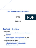 Data Structures and Algorithms: Sorting