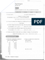 multiplying integers - worksheet