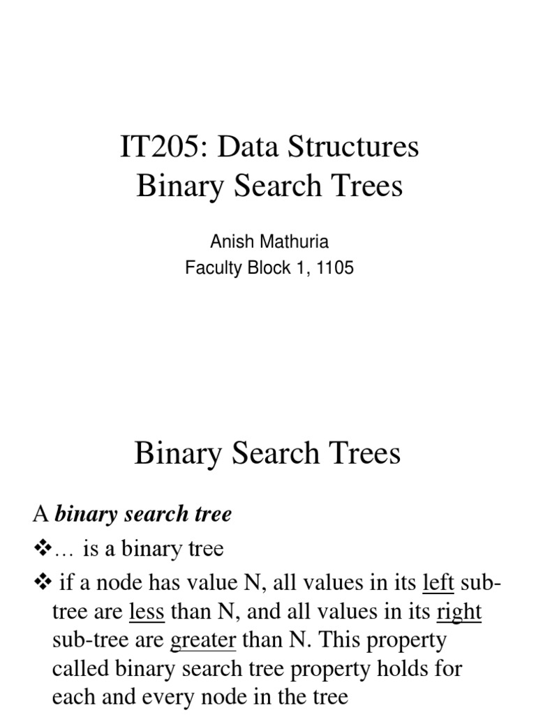 Binary Search Trees | PDF | Information Retrieval | Applied Mathematics