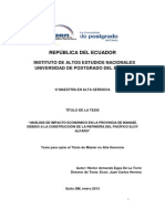 Análisis de Impacto Provincia de Manabí PDF